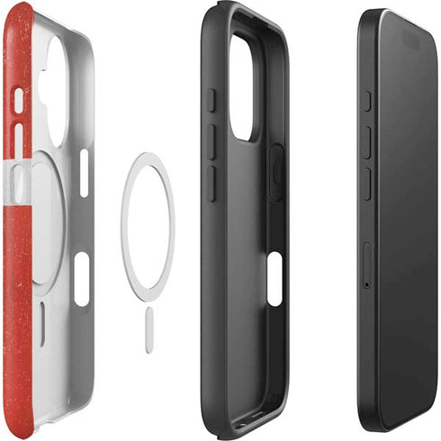 Denmark Flag Distressed iPhone 16 Magsafe Impact Case